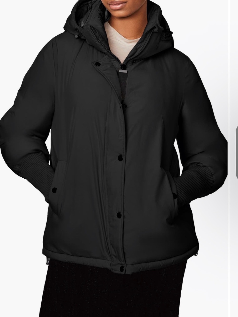 Bernardo Black Puffer Jacket with Hood